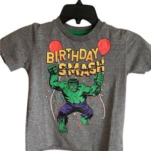Marvel Adventures Hulk Birthday Gray T-Shirt BRAND NEW 4T